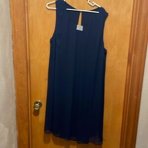 Elegant Navy Sleeveless Dress